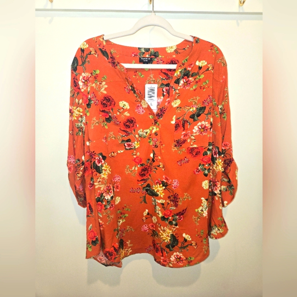 Torrid NWT Orange Floral Harper